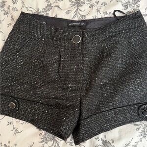Atmosphere Women's Charcoal Tweed High Waist Shorts